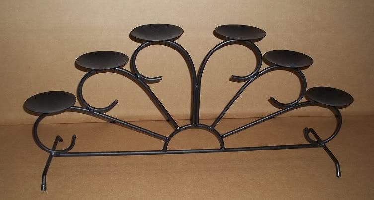 Pillar Candle Holder Table Display Or Use Fireplace Display Black