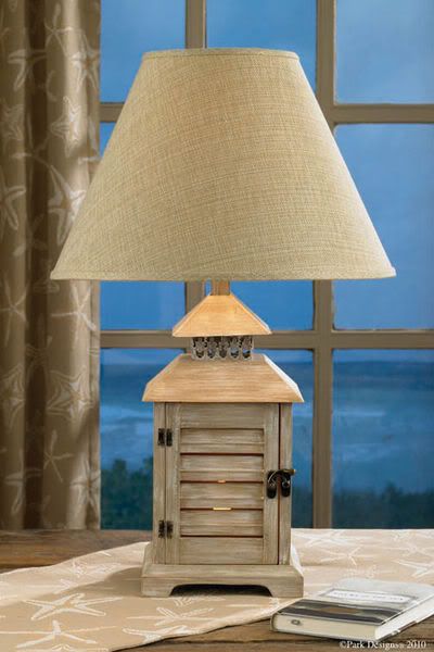 Lamp Shade Stores on Antiqued Shutter Table Accent Lamp   Shade Park Designs   Ebay