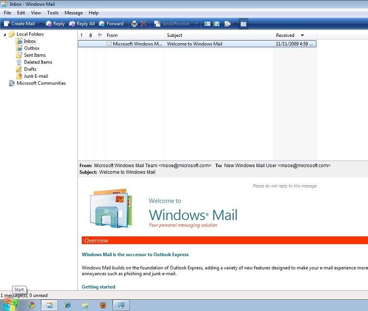 Configure Windows Mail Vista Hotmail Sign