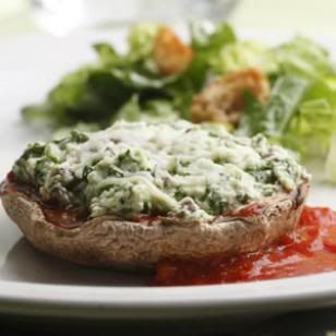 Cheese-&amp;-Spinach-Stuffed Portobellos Pictures, Images and Photos