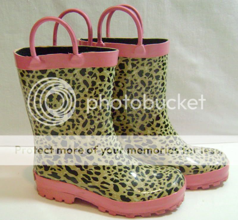 Gymboree WILD ONE animal print Rain Boots = SIZE 12  