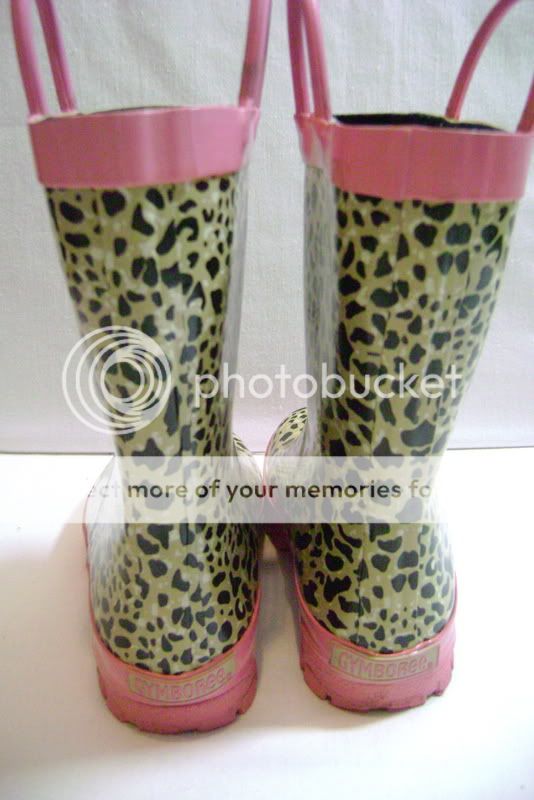 Gymboree WILD ONE animal print Rain Boots = SIZE 12  