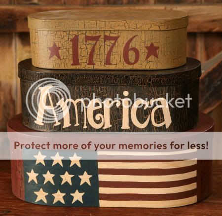 PC NESTING BOXES AMERICAN FLAG   1776 PATRIOTIC STORAGE BOX 