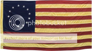 AMERICANA BETSY ROSS FLAG SMALL YELLOWED VINTAGE LOOK PATRIOTIC DECOR 