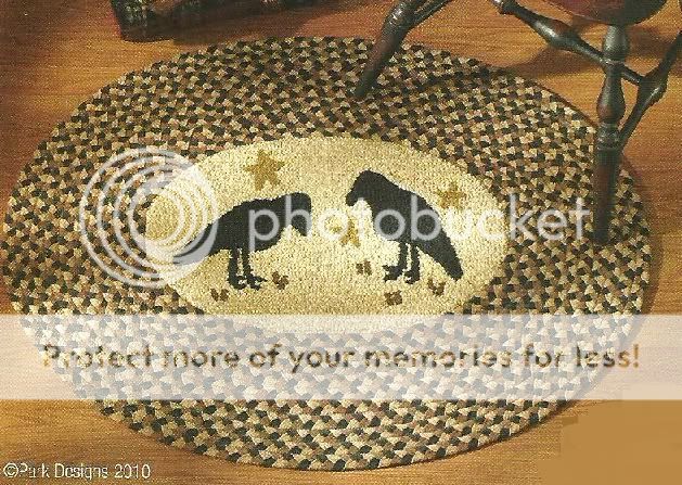 OLDE CR0W OVAL HOOKED BRAIDED RUG   PARK DESIGNS  