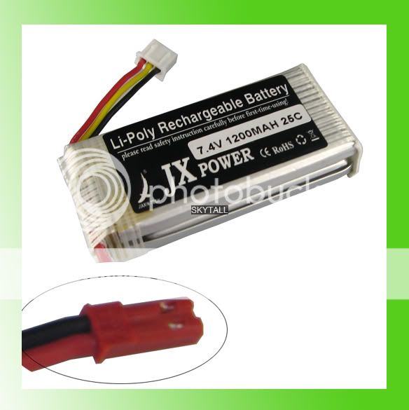 2x 1200mAh 25c LiPo 2Cell Battery RC Heli CB180D CB180Q  