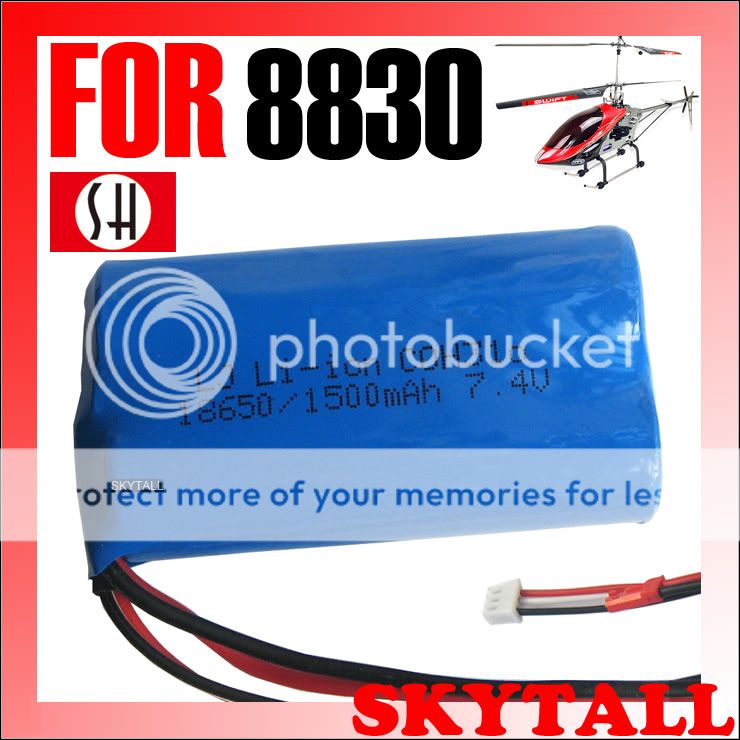 NEW SANLIANHUAN SH 7.4V 1500mAh 8830 12 RC Li ion Battery FOR 8830 