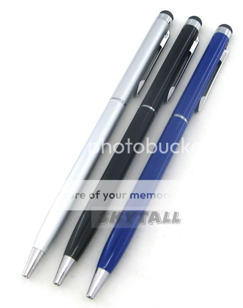 3x 2in1 Touch Screen Stylus with Gel ink Ballpoint Pen For iPhone 4 4S